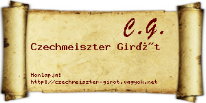 Czechmeiszter Girót névjegykártya